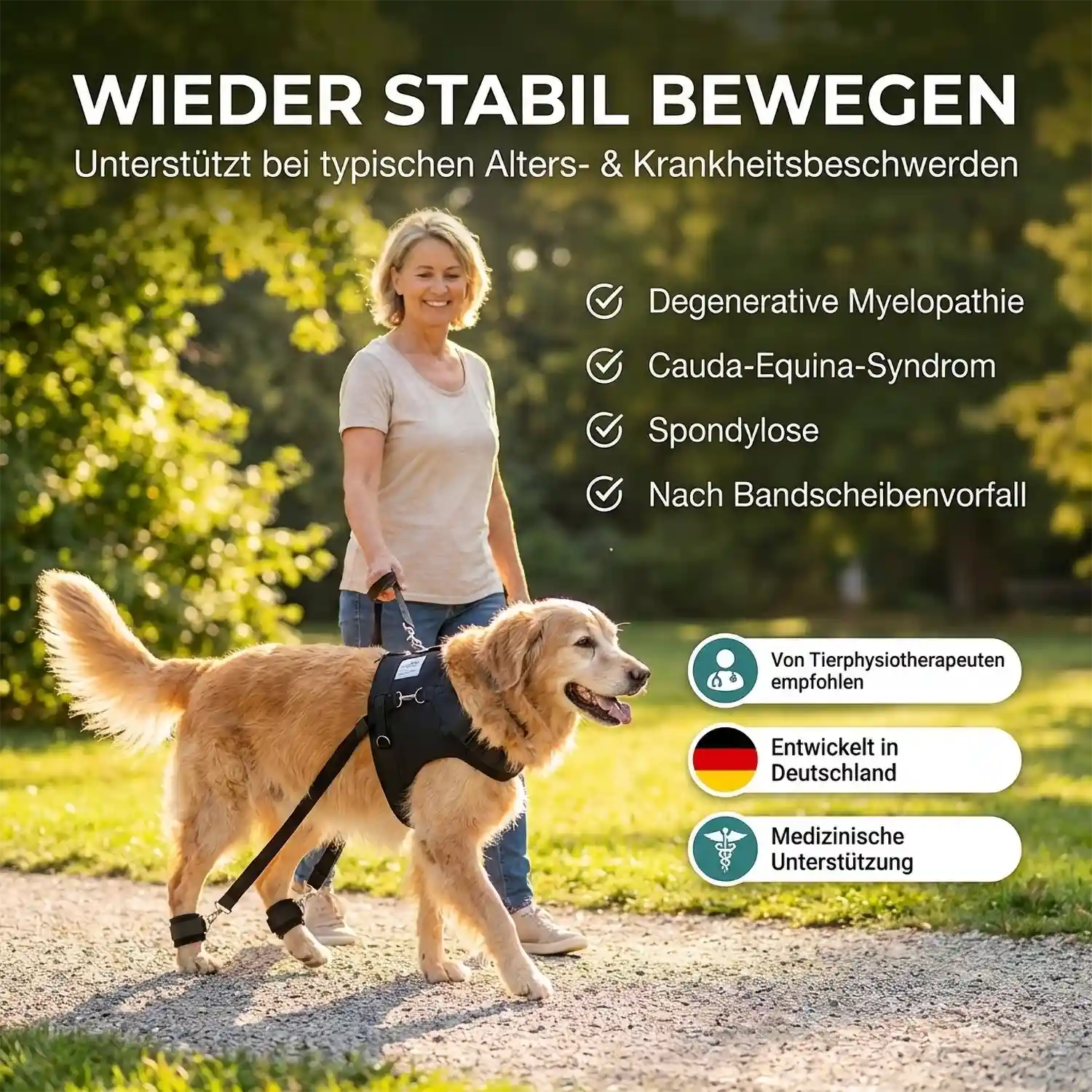Expander Trainingsgeschirr für Hunde 3 Nature Pet Hundeexpander Trainingsgeschirr