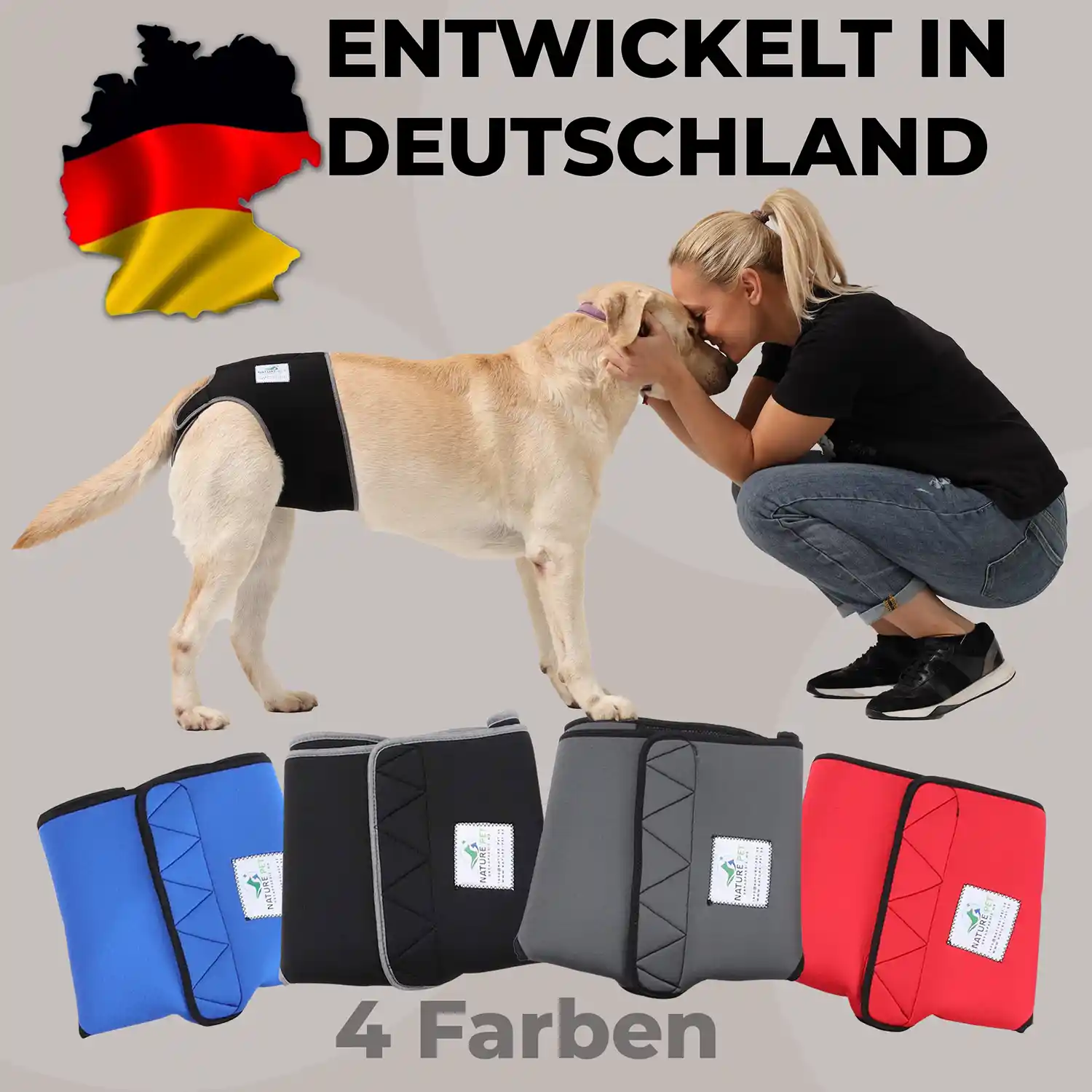 Läufigkeitshose aus Neopren 15 Die vier Farben der läufigkeitshose von Nature Pet