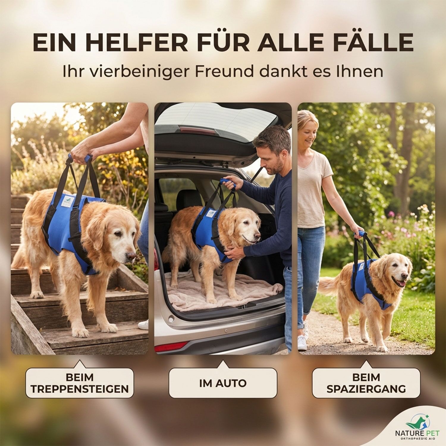 Hunde Tragehilfe vorne 9 Nature Pet Tragehilfe vorne