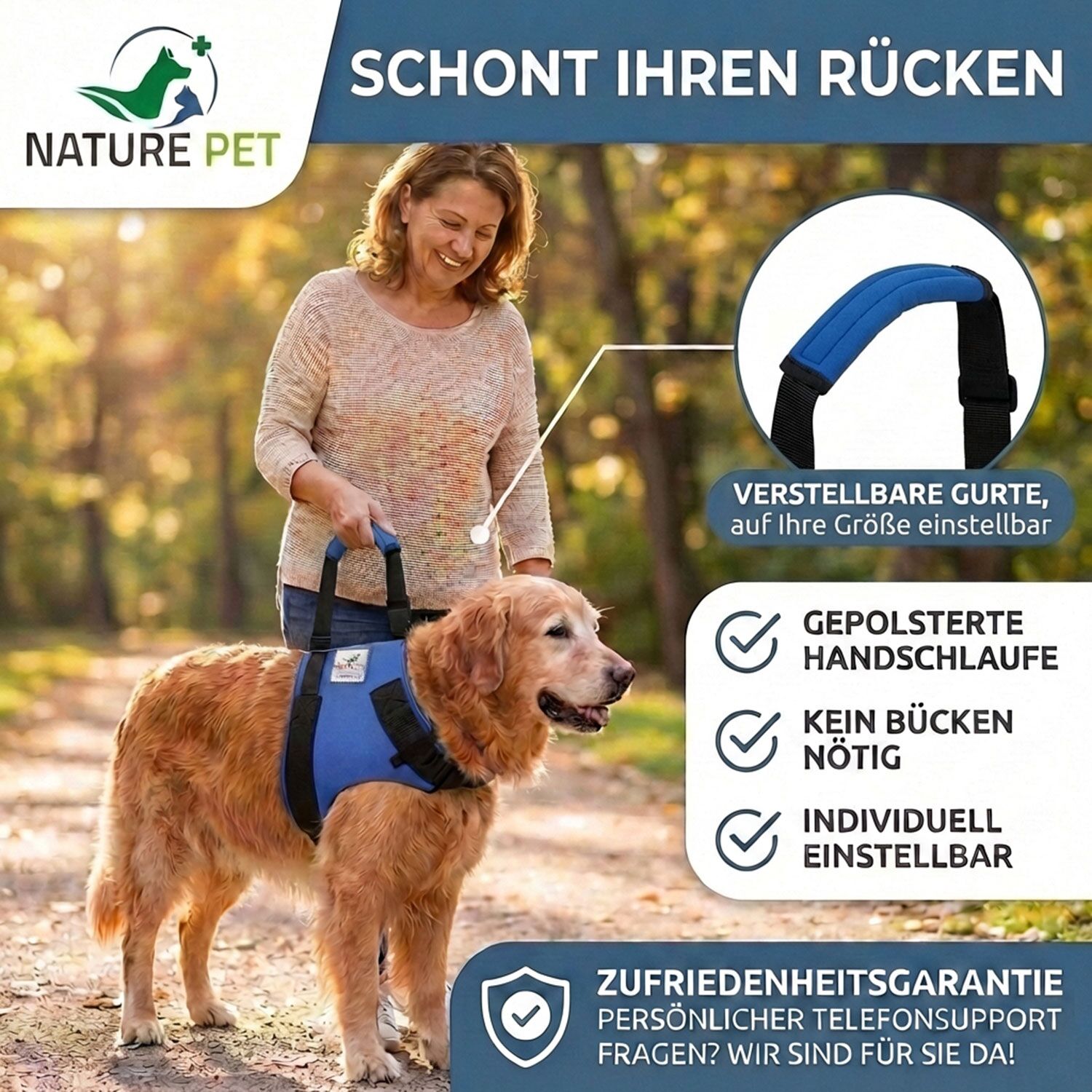 Hunde Tragehilfe vorne 15 Nature Pet Tragehilfe vorne