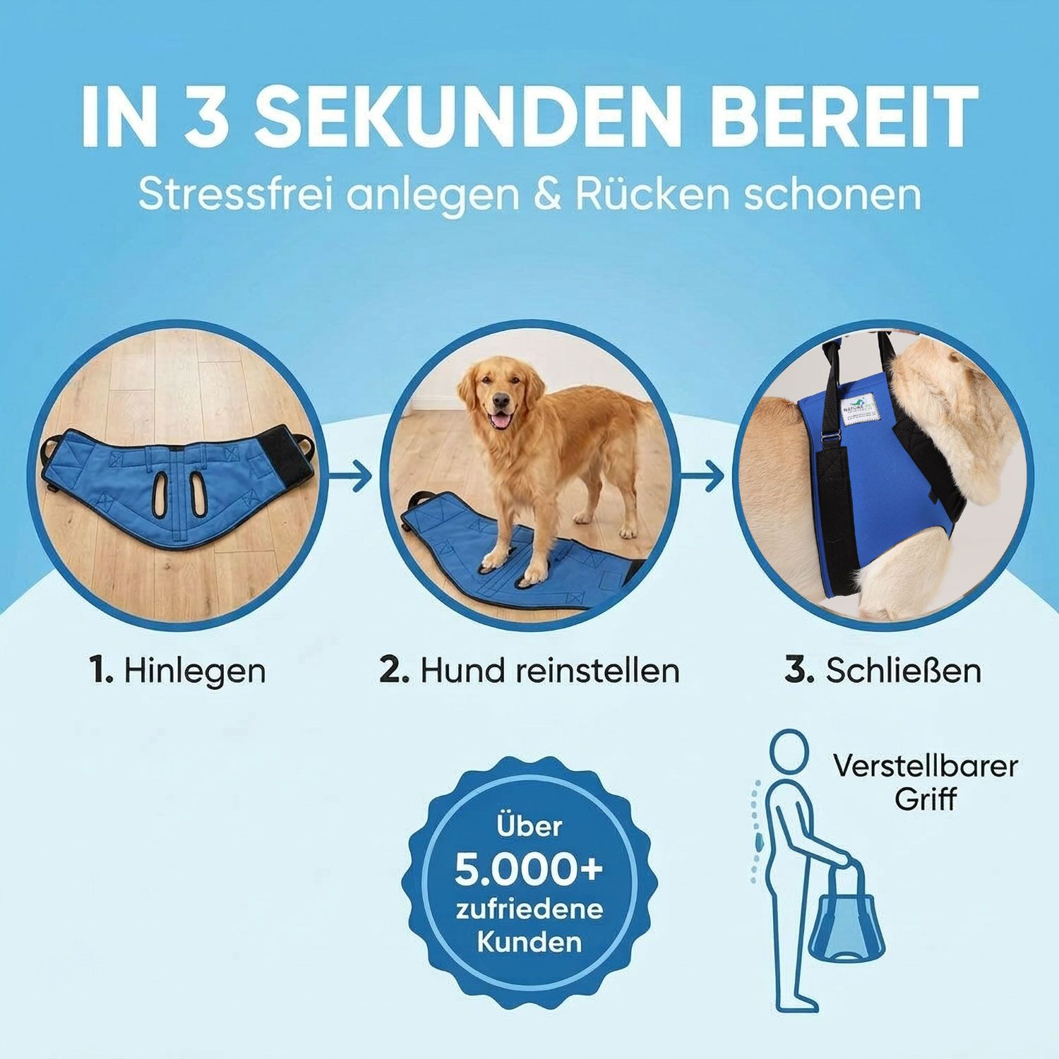 Hunde Tragehilfe vorne 25 Nature Pet Tragehilfe vorne