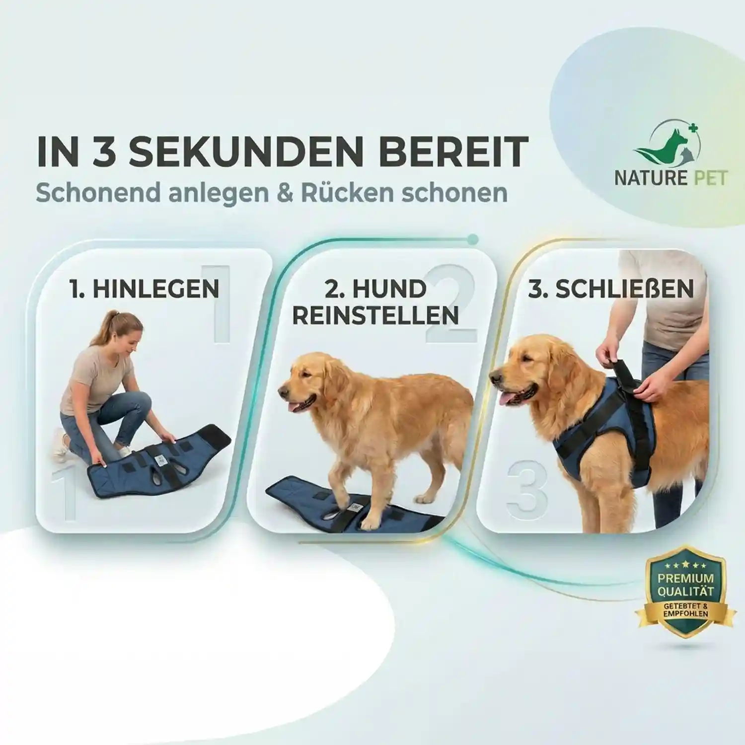 Schulter-Bandage 11 Schulterkompressions Bandage für Hunde von Nature Pet