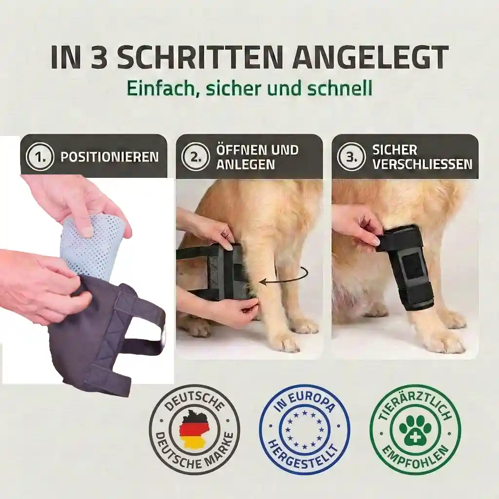 Durchtrittigkeit Bandage für Hunde 9 Turbocast Bandage für Hunde Vorderlauf