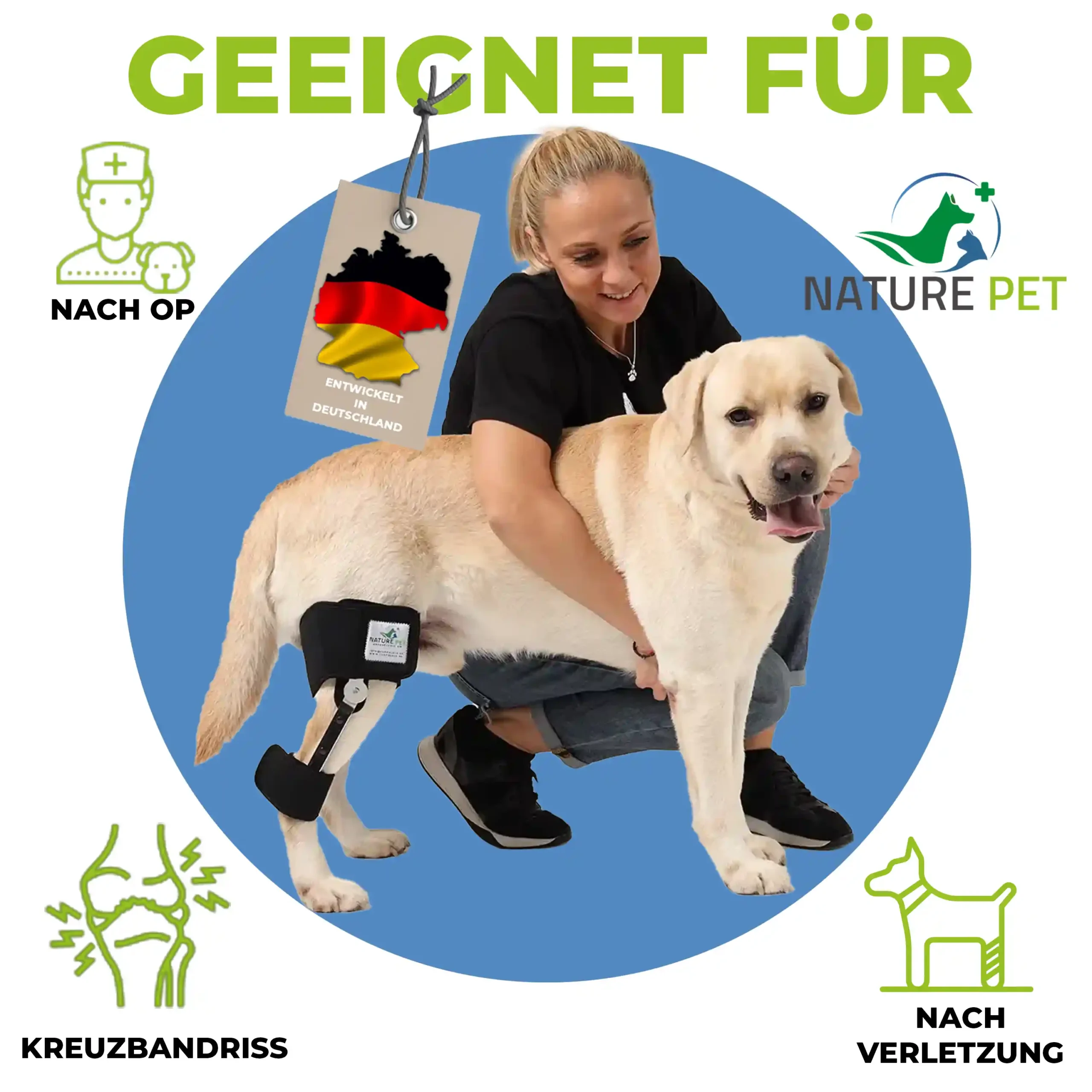 Kniebandage für Hunde 1 Kreuzbandriss Bandage für Hunde