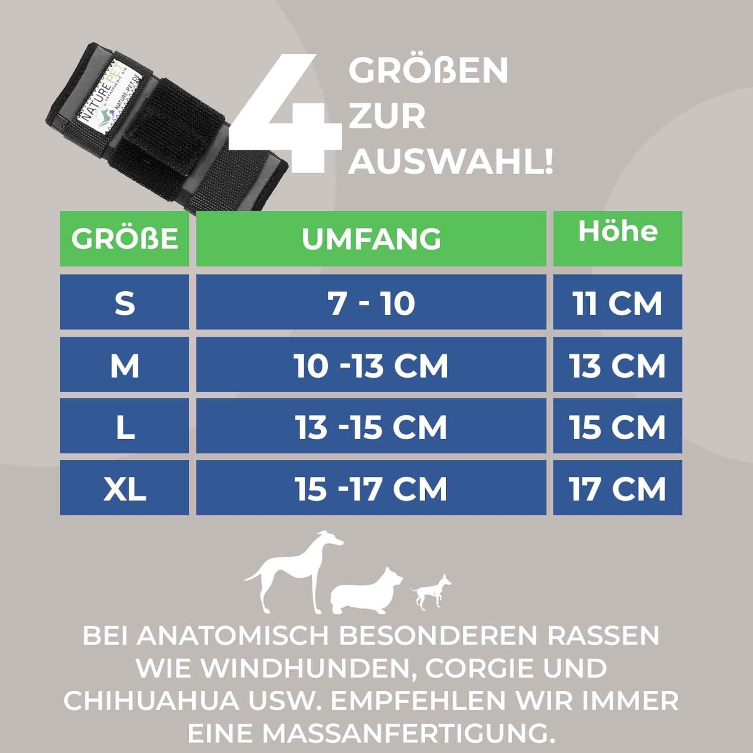 Sport Bandage für Hunde 7 Nature Pet Medium Bandagen für Hunde Größen