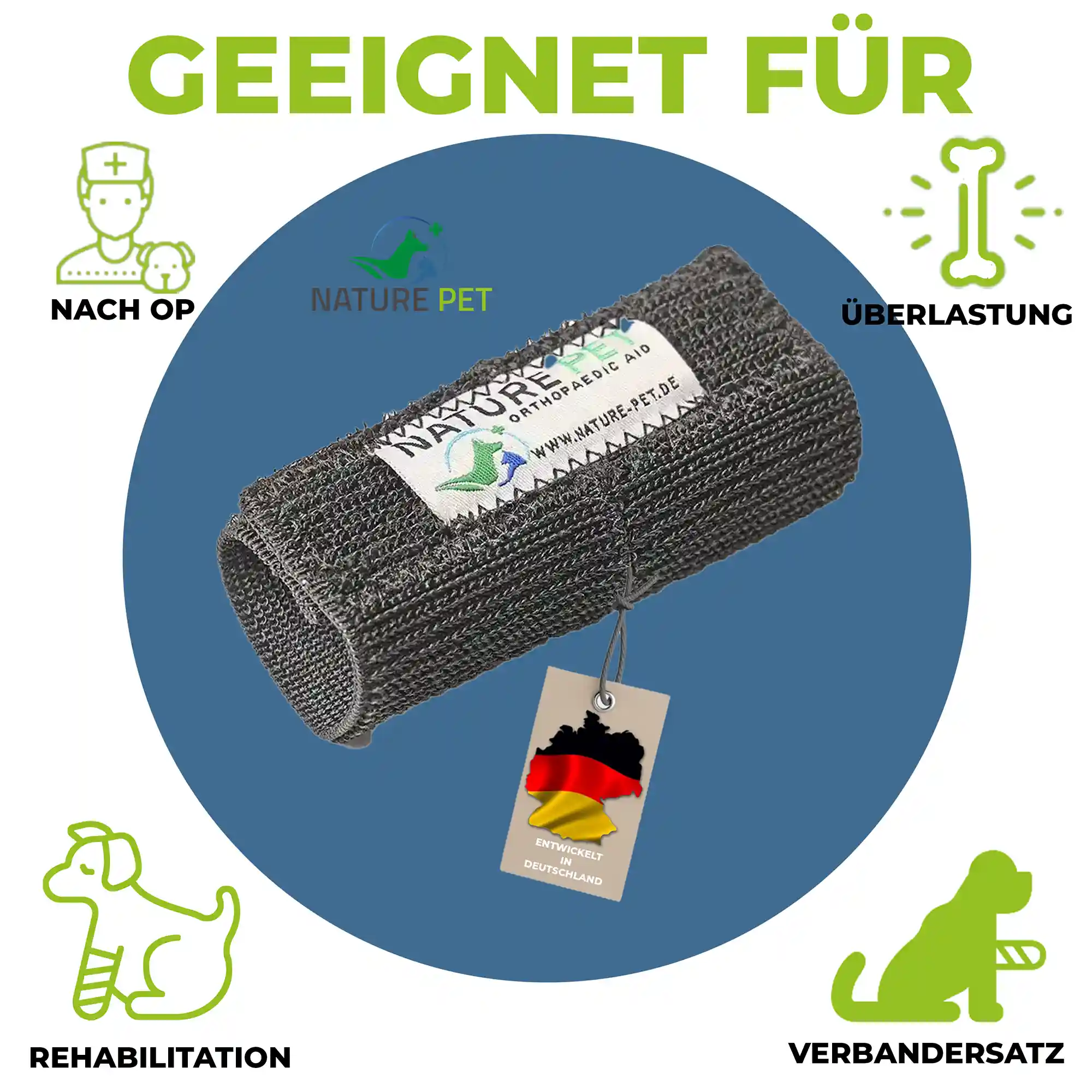 Elastische Vorderlauf Bandage für kleine Hunde