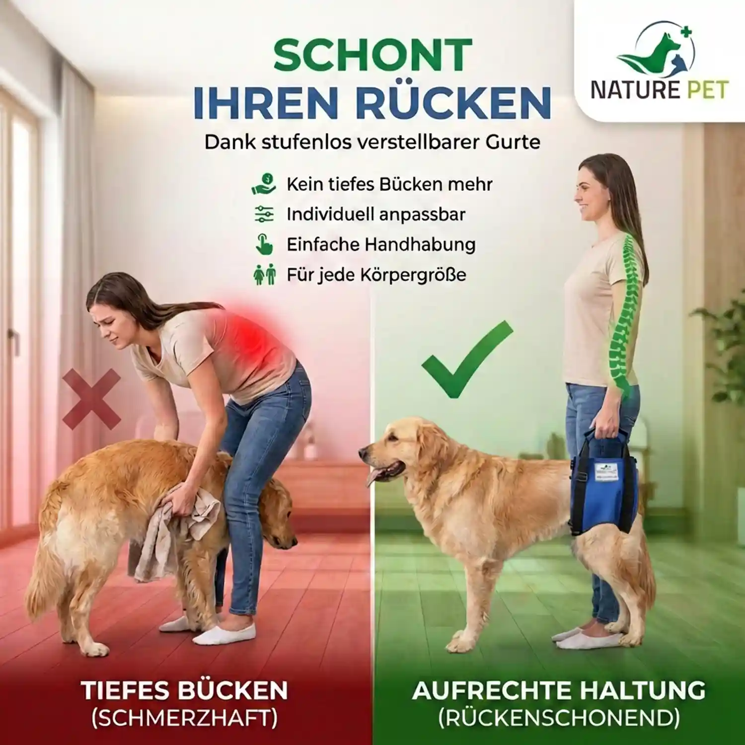 Hunde Tragehilfe hinten 5 Nature Pet Tragehilfe hinten für Hunde