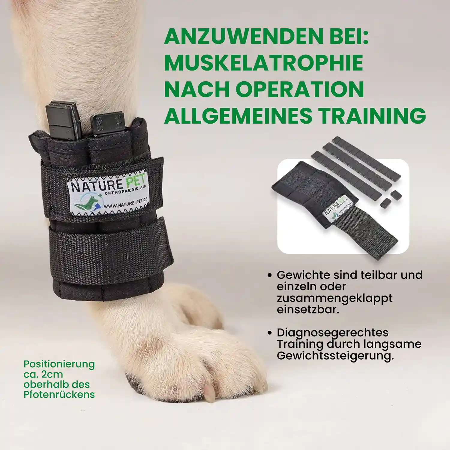 Therapiemanschette für Hunde 19 Gewichtsmanschette Hund