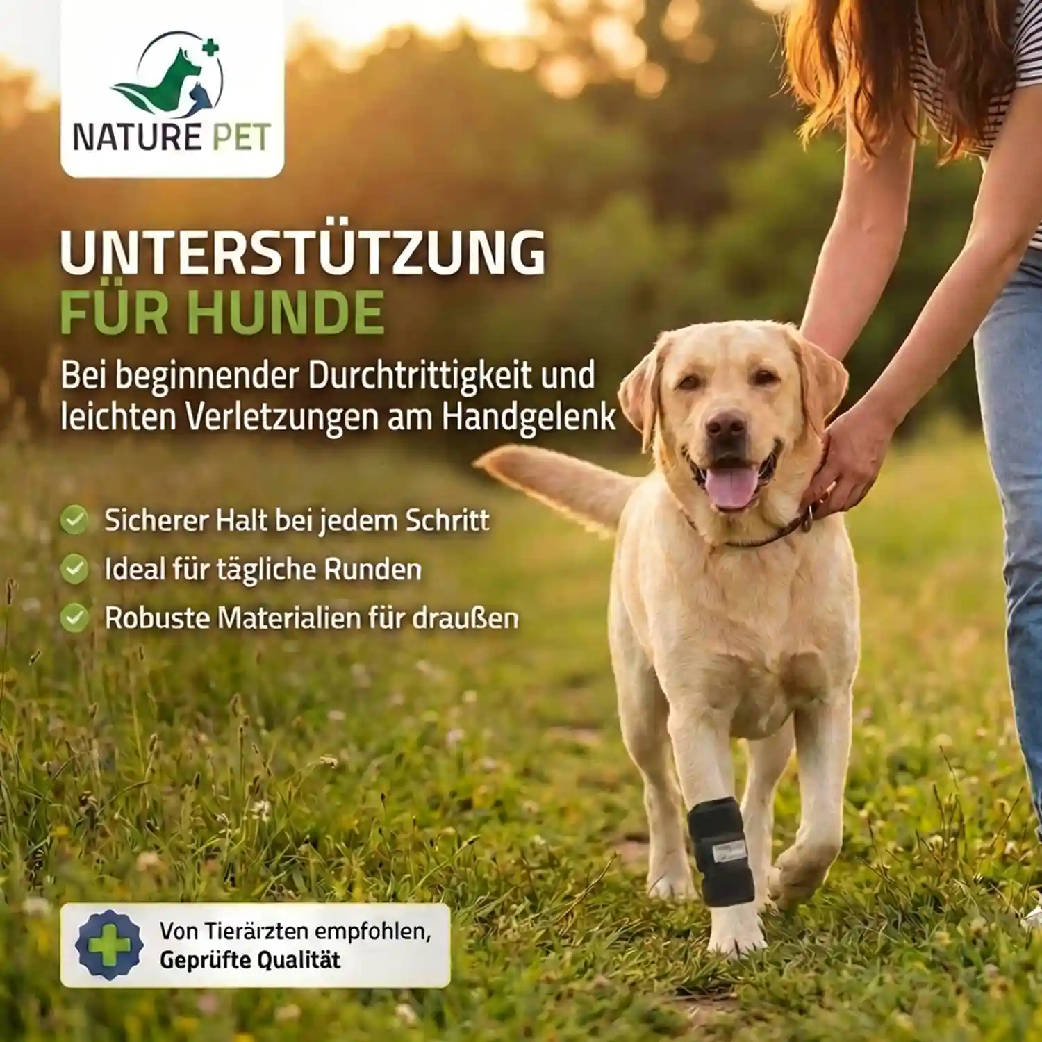 Nature Pet Medium Handgelenk Bandage für Hunde 19 Medium Bandage für Hunde