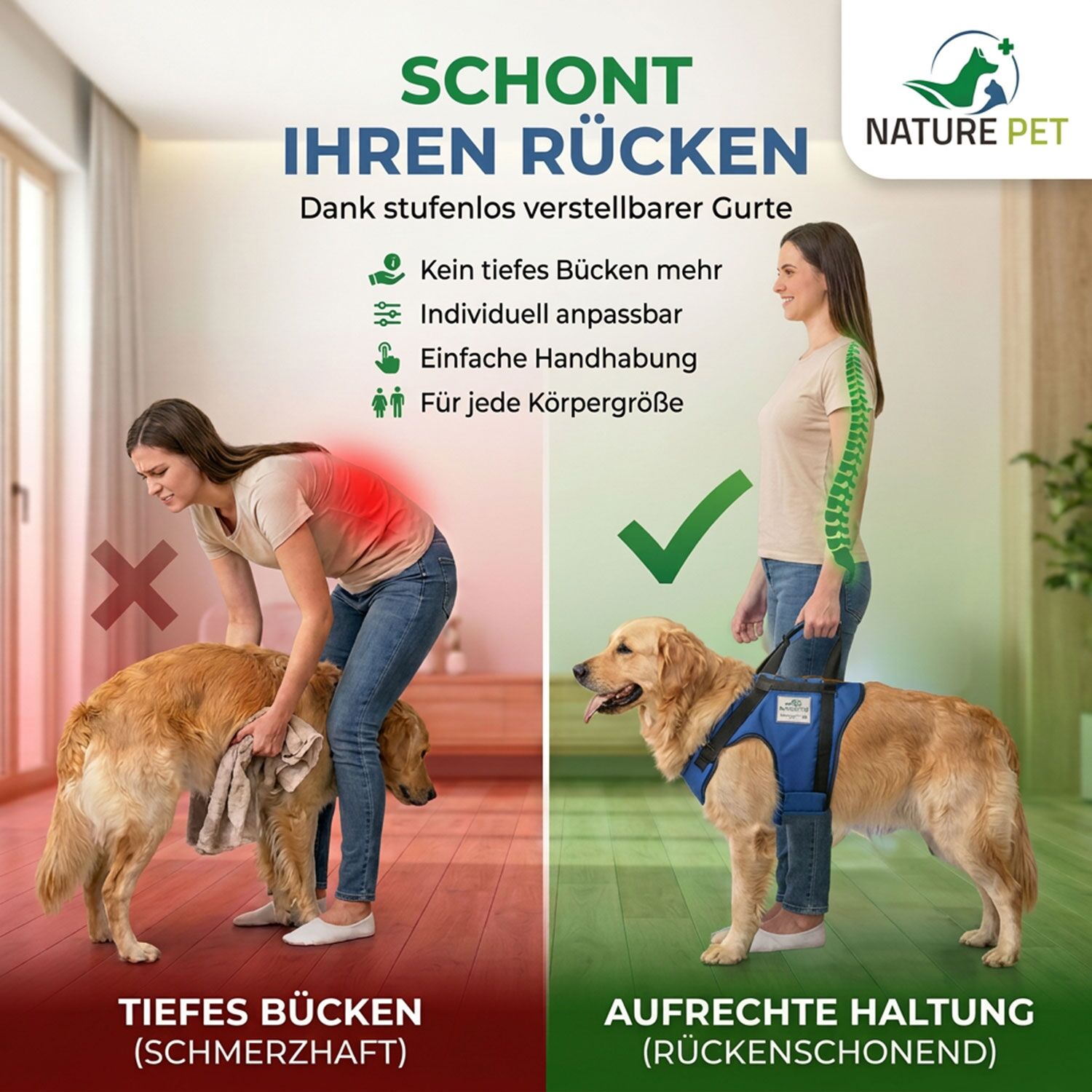 Hunde Tragehilfe vorne 7 Nature Pet Tragehilfe vorne