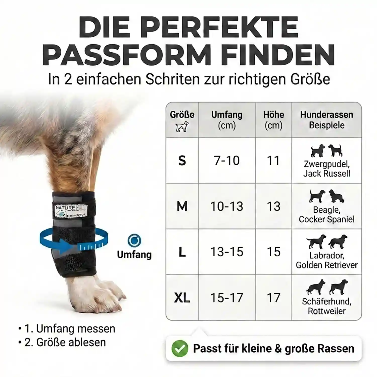 Nature Pet Medium Handgelenk Bandage für Hunde 5 Medium Bandage für Hunde