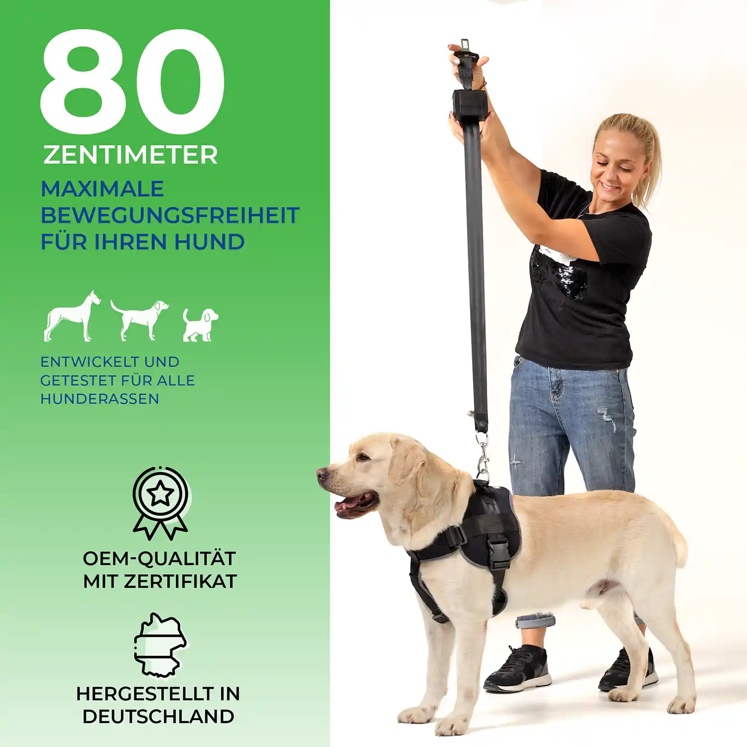 Rollup Hundesicherheitsgurt für Hunde 5 Hunde Sicherheitsgurt Länge