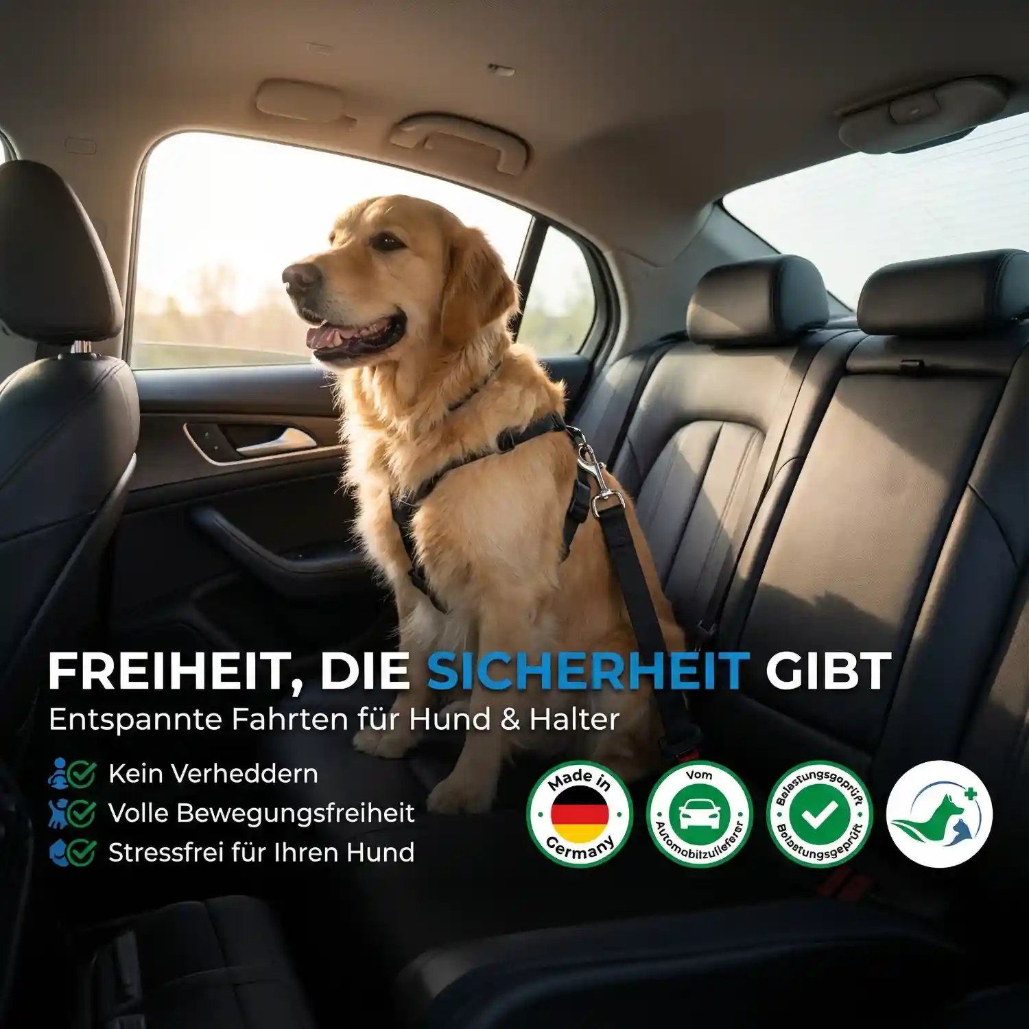 Rollup Hundesicherheitsgurt für Hunde 3 Hunde-Rollengurt Nature Pet