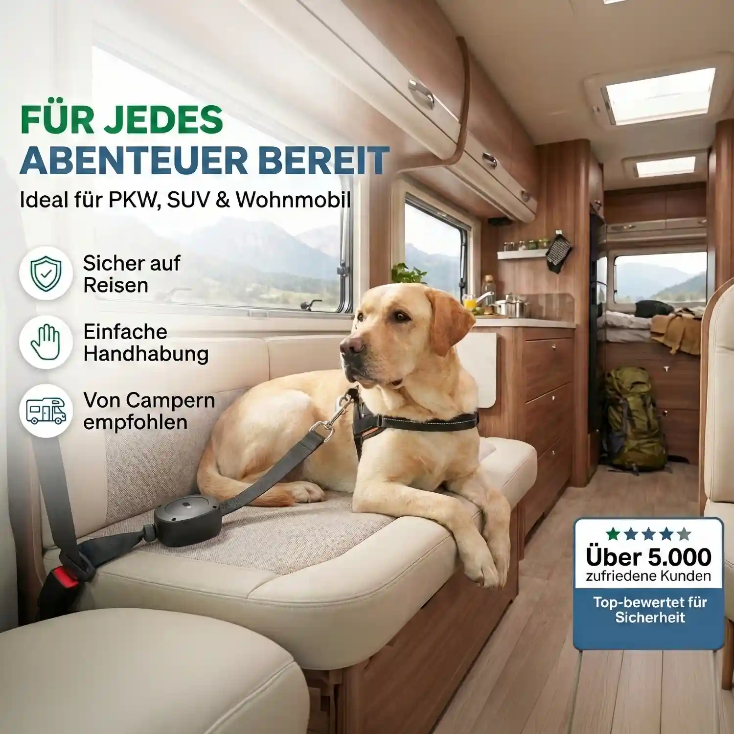 Rollup Hundesicherheitsgurt für Hunde 7 Hunde-Rollengurt Nature Pet