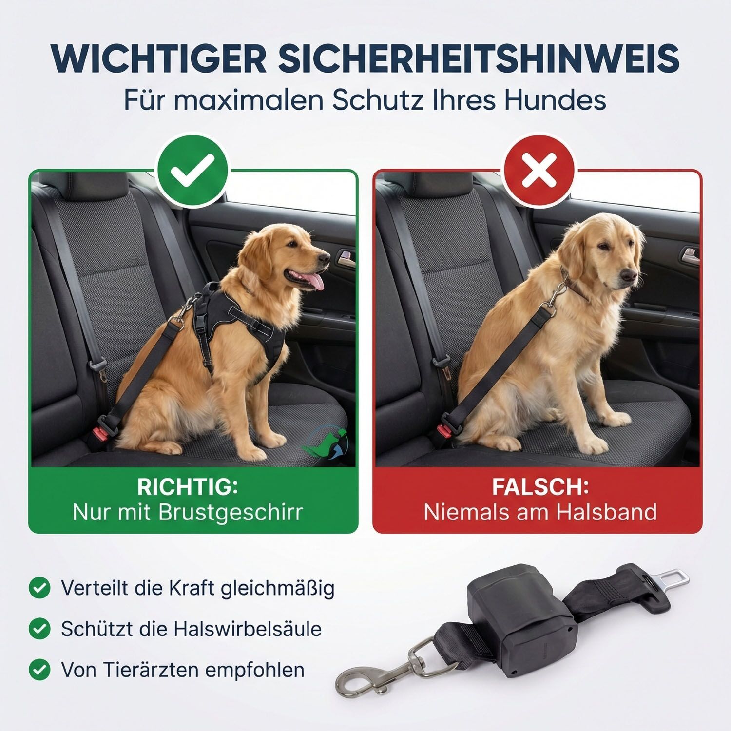 Rollup Hundesicherheitsgurt für Hunde 11 Hunde-Rollengurt Nature Pet