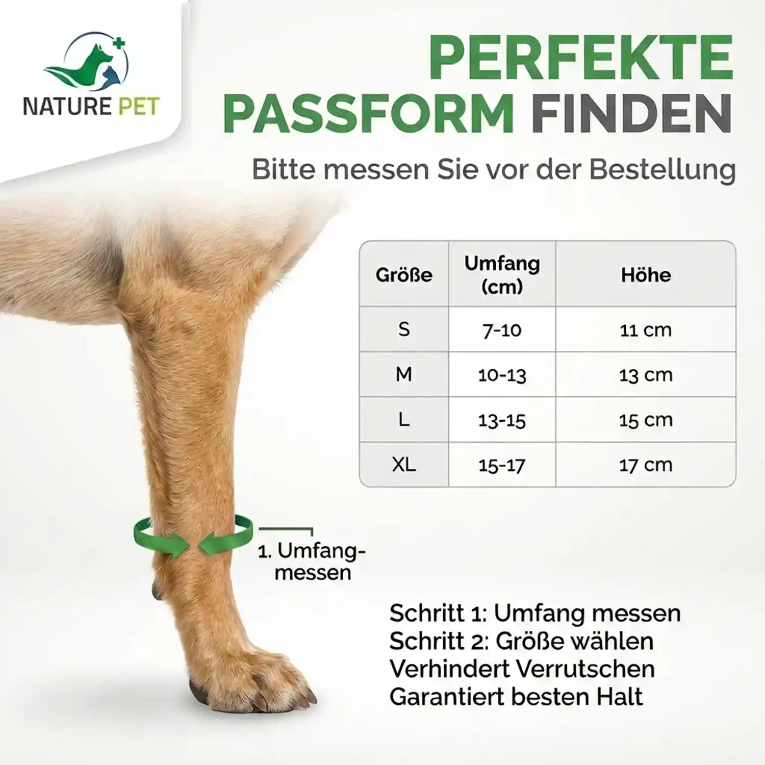 Nature Pet Premium Handgelenks Bandage 9 Premium Bandage Vorderlauf Hund