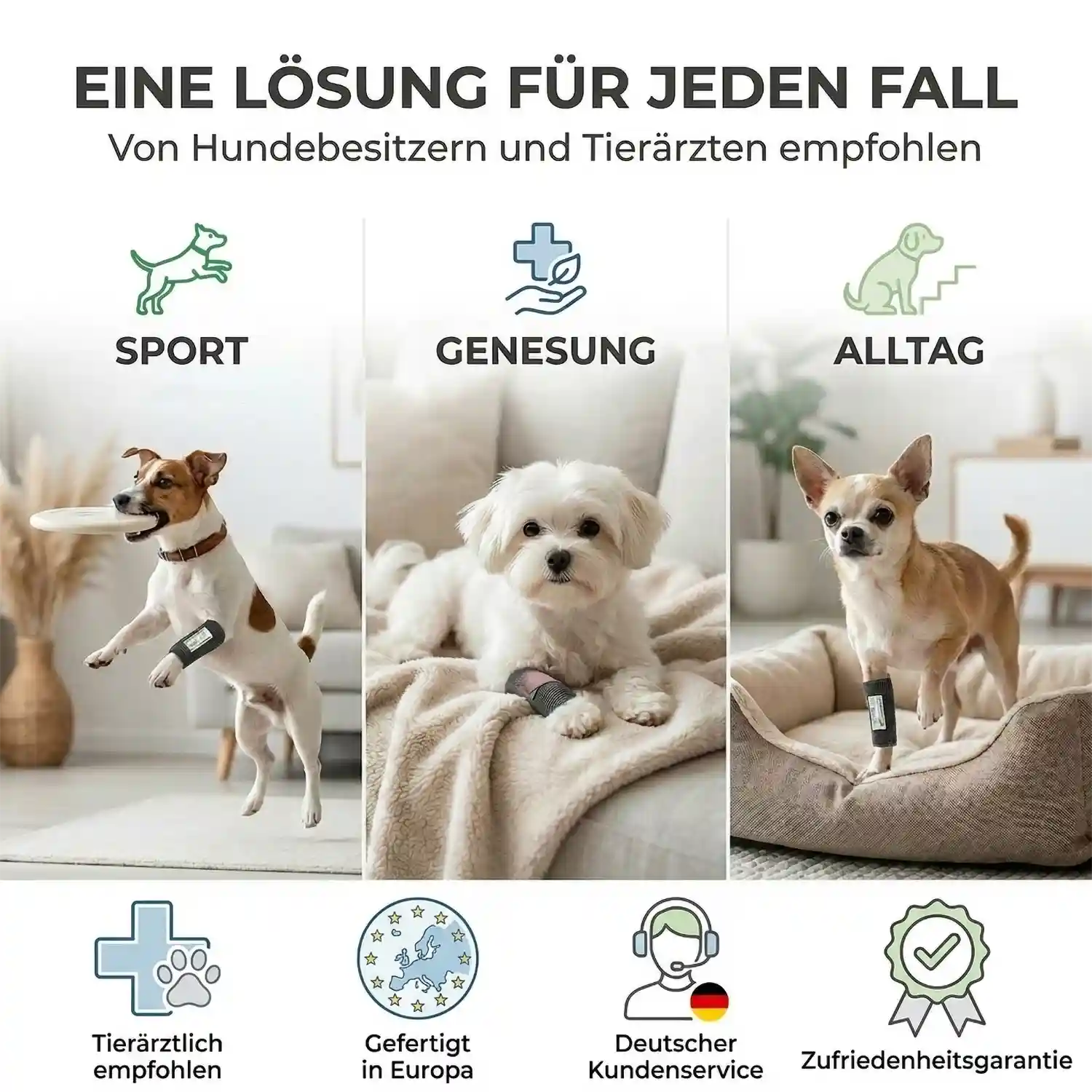 Elastische Handgelenkbandage für kleine Hunde 3 Hundebandage für Kleine Hunde