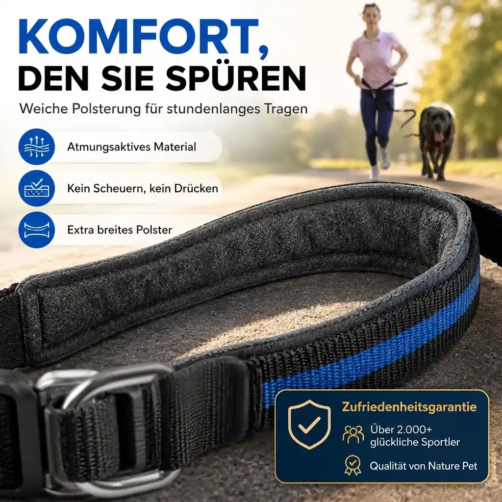 Flexible Joggingleine für Hunde 17 Hunde Freihand Joggingleine