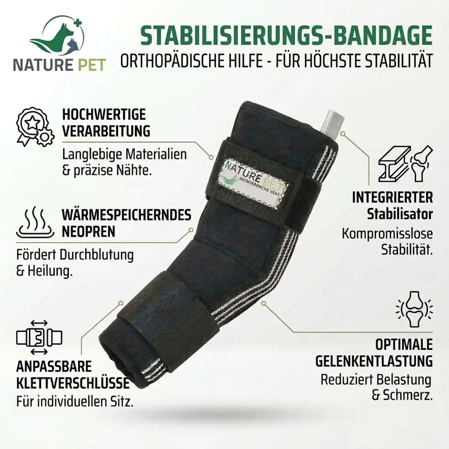 Sprunggelenk Stabilisierungs Bandage für Hunde 9 Sprunggelenk Stabilisierungsbandage für Hunde von Nature Pet