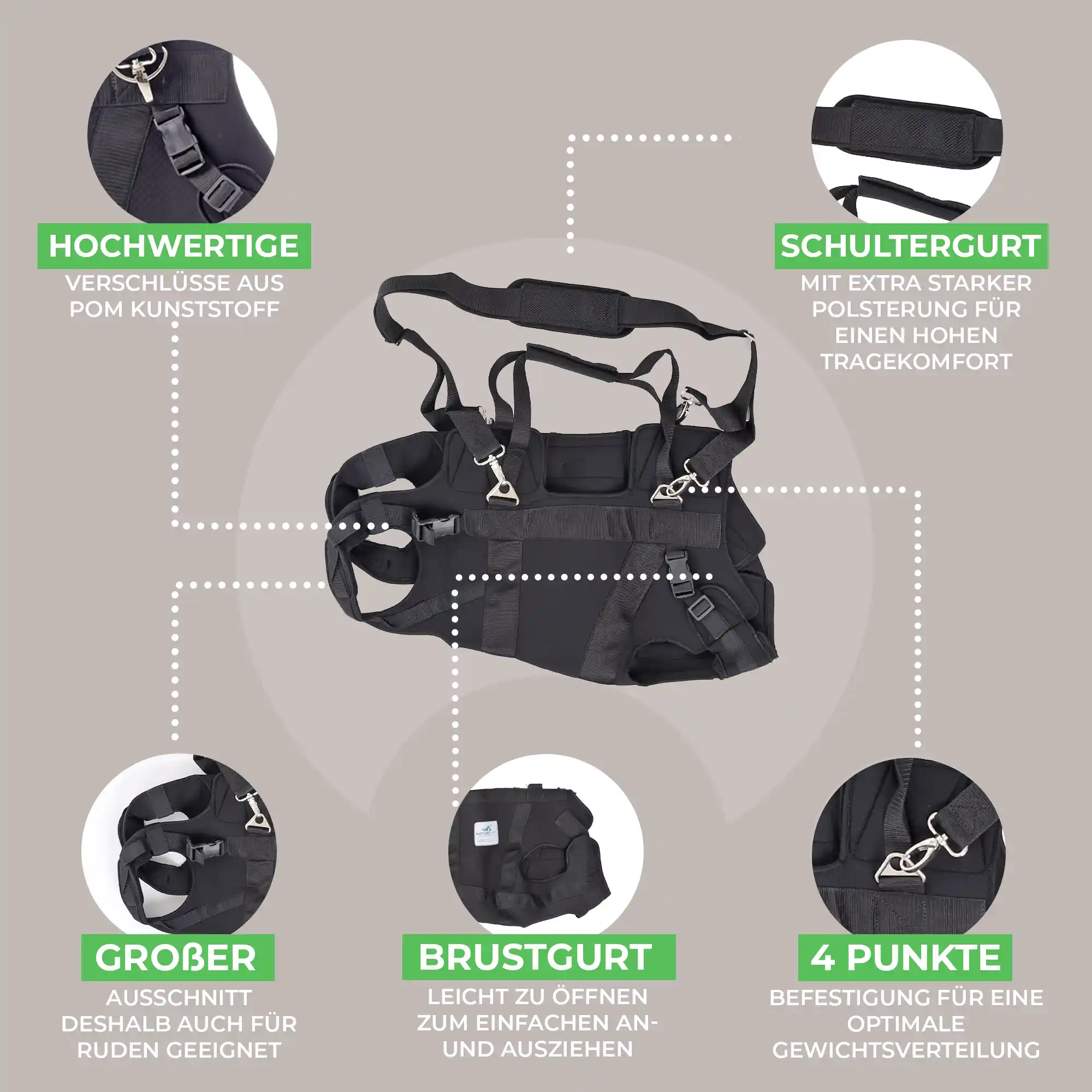 Ganzkörpertragehilfe für Hunde 7 Vorteile der Ganzkörpertragehilfe für Hunde