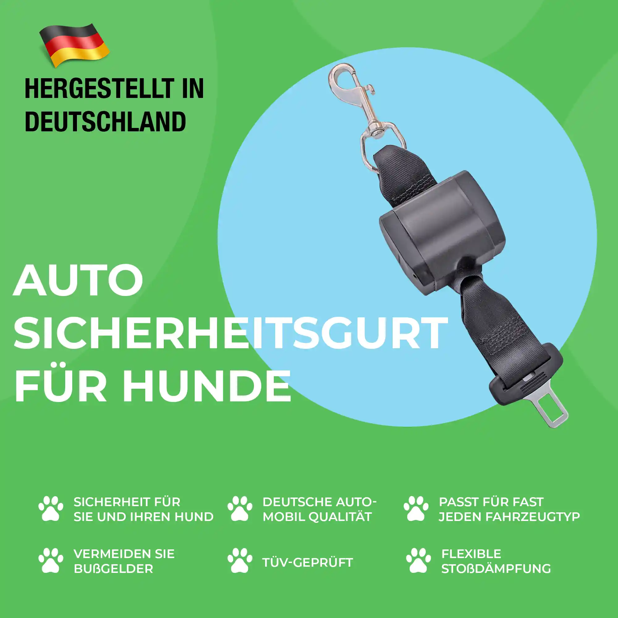 Rollup Sicherheitsgurt für Hunde 5 Hunde Sicherheitsgurt aus Deutschland