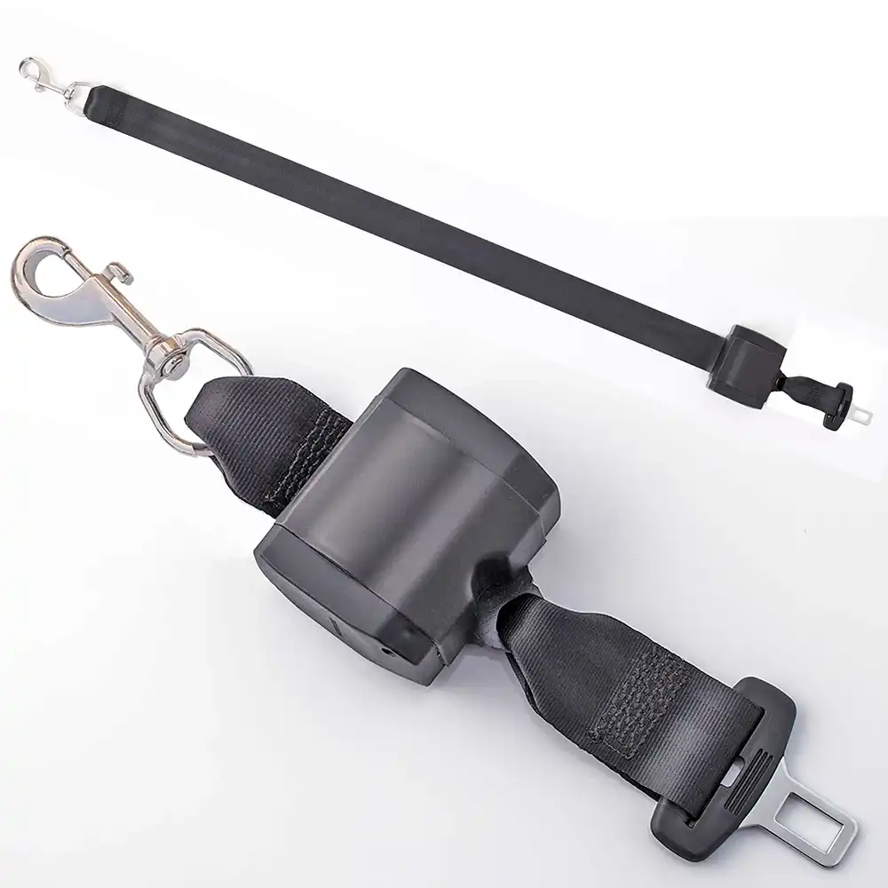 Rollup Sicherheitsgurt für Hunde 15 Nature Pet Gurt für Hunde im Auto mit Edelstahlkarabiner